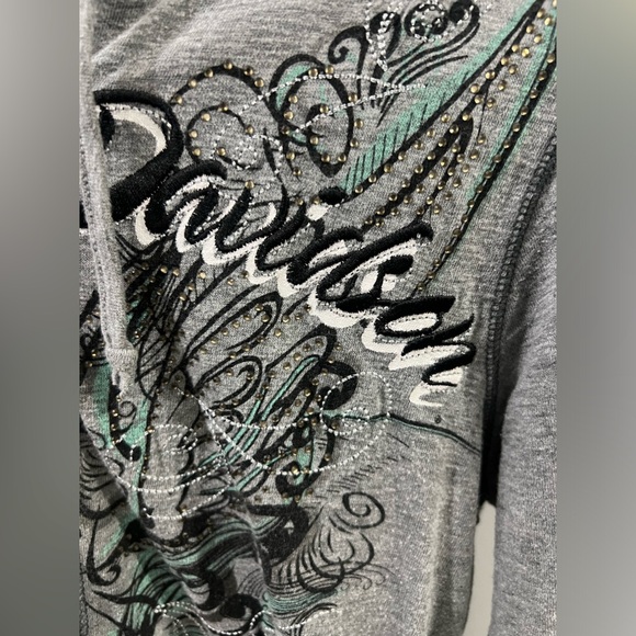 Harley Davidson women’s reversible zip up hoodie. - Picture 4 of 6